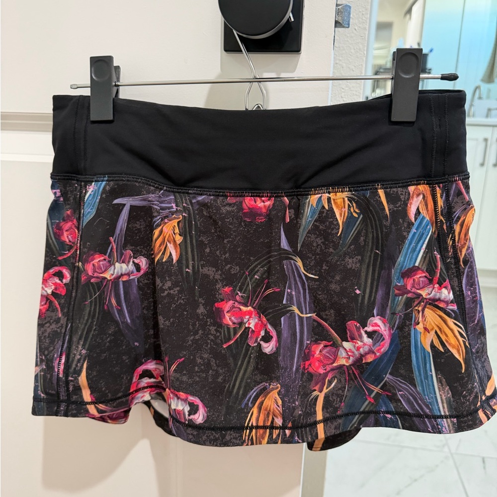 lululemon athletica Black Floral Women's Skort